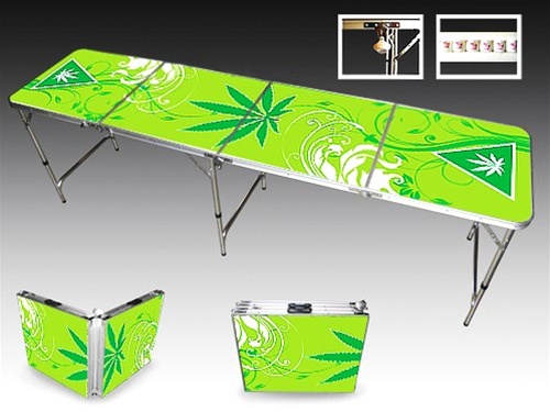 Marijuana beer pong table